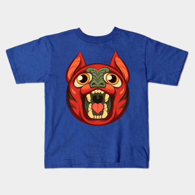 Cat monster 02 Kids T-Shirt by gorillaprutt